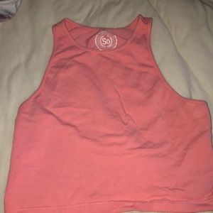 Peach colored crop top